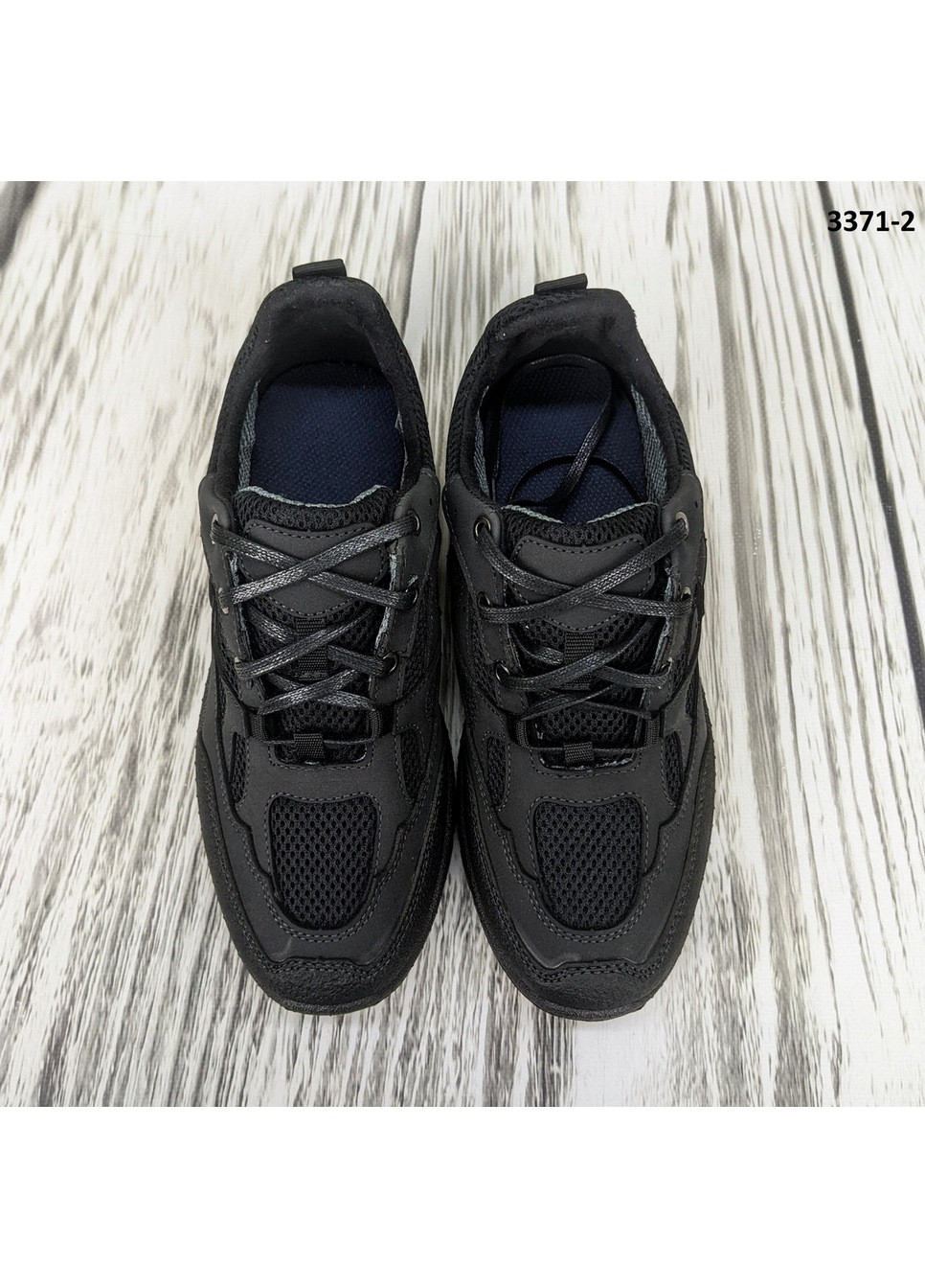 Чорні Осінні чоловічі кросівки демісезонні з сіткою Dago
