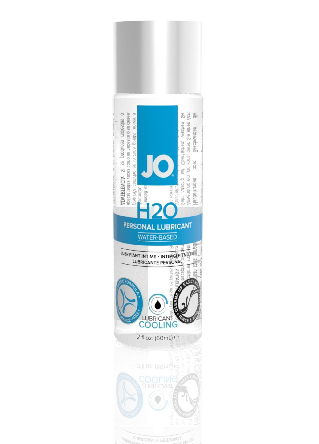 Охолоджувальна змазка на водній основі H2O COOLING (60 мл) з ментолом, рослинний гліцерин System JO (259645729)