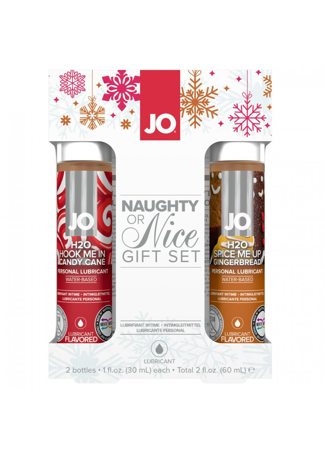 Набор лубрикантов Naughty or Nice Gift Set – Candy Cane & Gingerbread (2x30 мл) System JO (259645720)