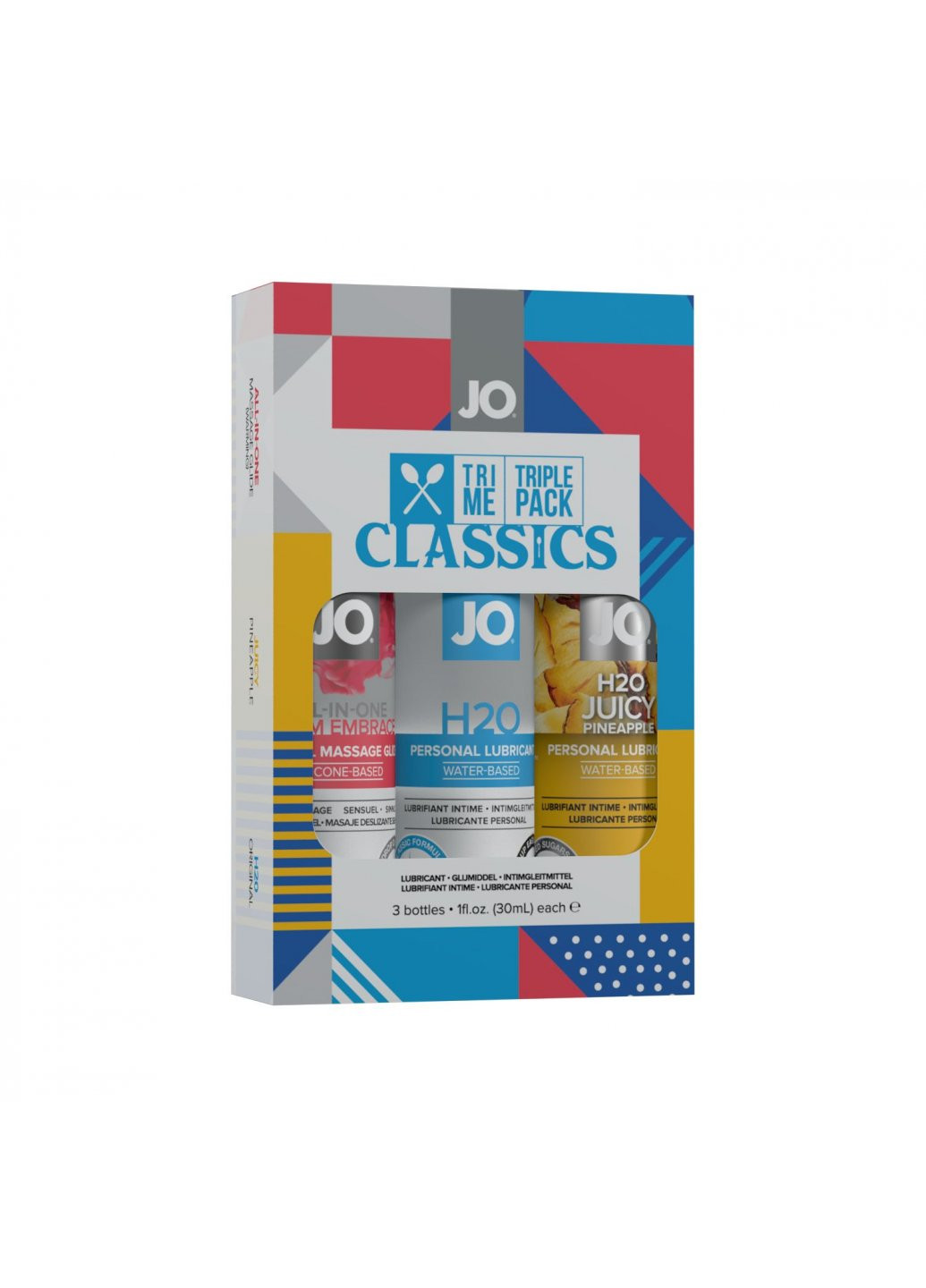 Набор Tri-Me Triple Pack - Classics (3 х 30 мл) водная, силиконовая и вкусовая смазки System JO (259645656)