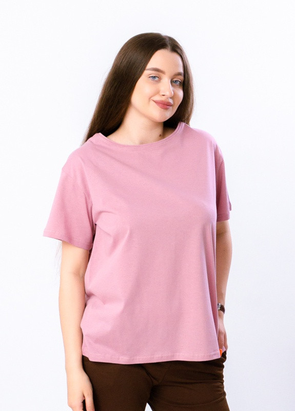 Рожева літня футболка жіноча (оверсайз) рожевий носи своє (8127-001-v10) Носи своє