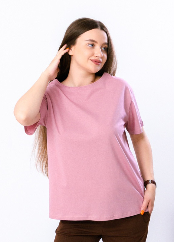 Розовая летняя футболка жіноча (оверсайз) рожевий носи своє (8127-001-v10) Носи своє