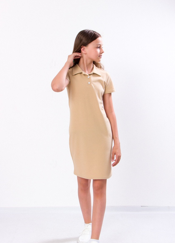Бежевое сукня-поло для дівчинки бежевий носи своє (6211-091-v0) Носи своє (259161463)