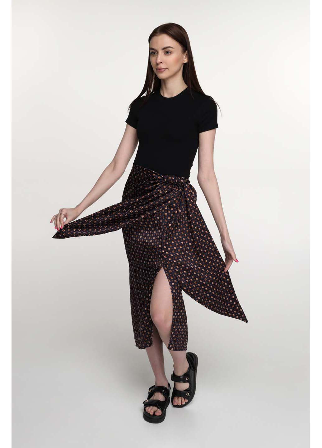 Темно-синяя кэжуал юбка NEVER MORE