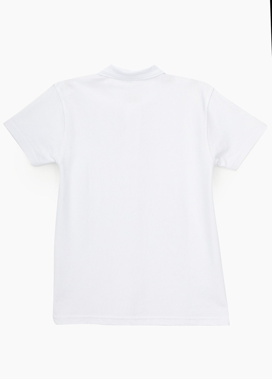 Белая детская футболка-поло для мальчика Pitiki однотонная