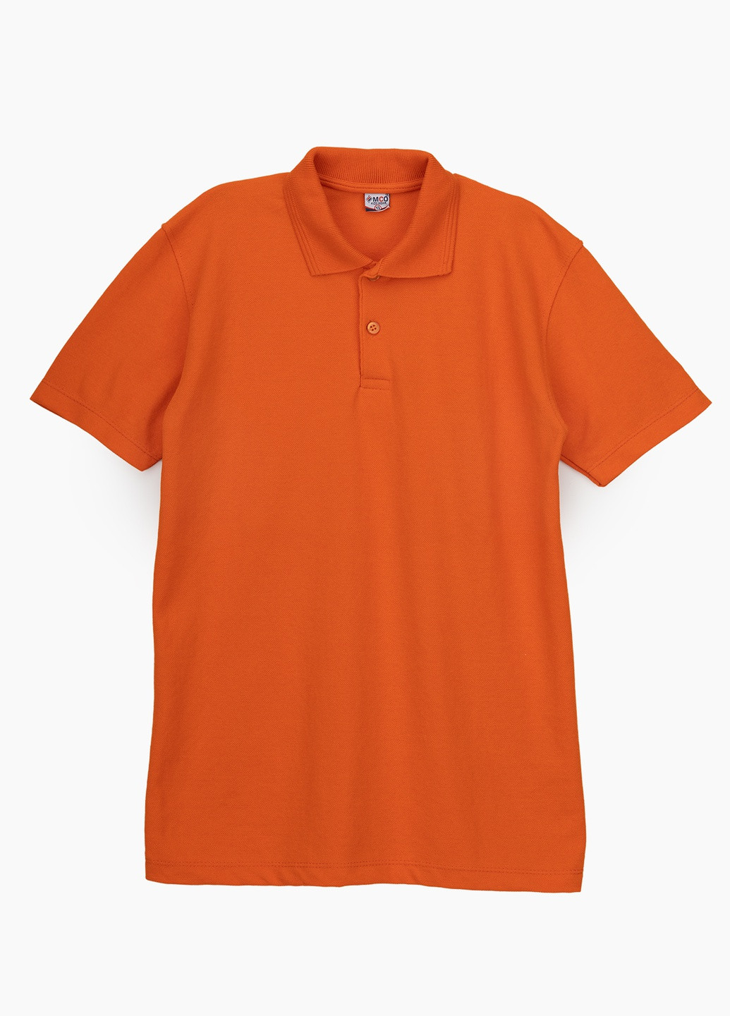 Оранжевая детская футболка-поло для мальчика Pitiki однотонная