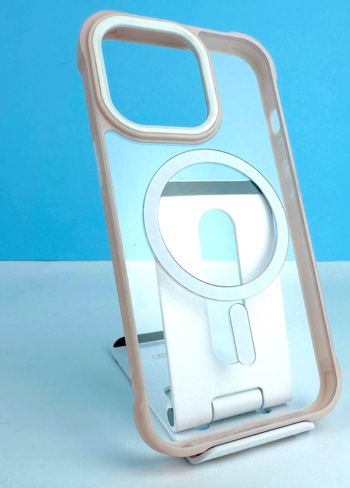 Силиконовый чехол Clear Drop Resistance with MagSafe для iPhone 14 Plus Розовый Crystal (259662666)