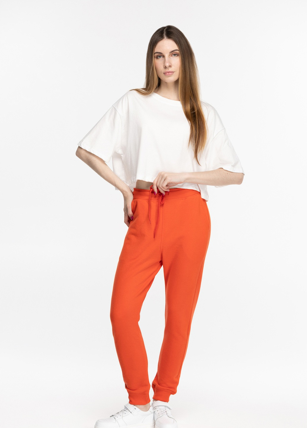 Оранжевые спортивные демисезонные брюки MMS