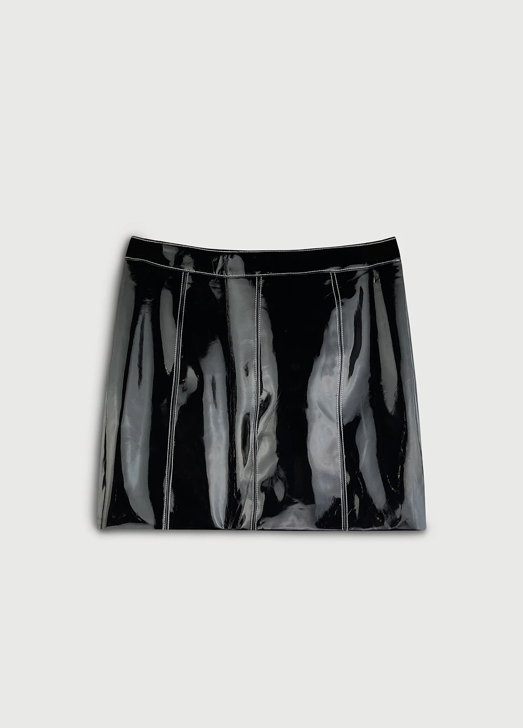 Черная кэжуал однотонная юбка из искусственного винила Nasty Gal