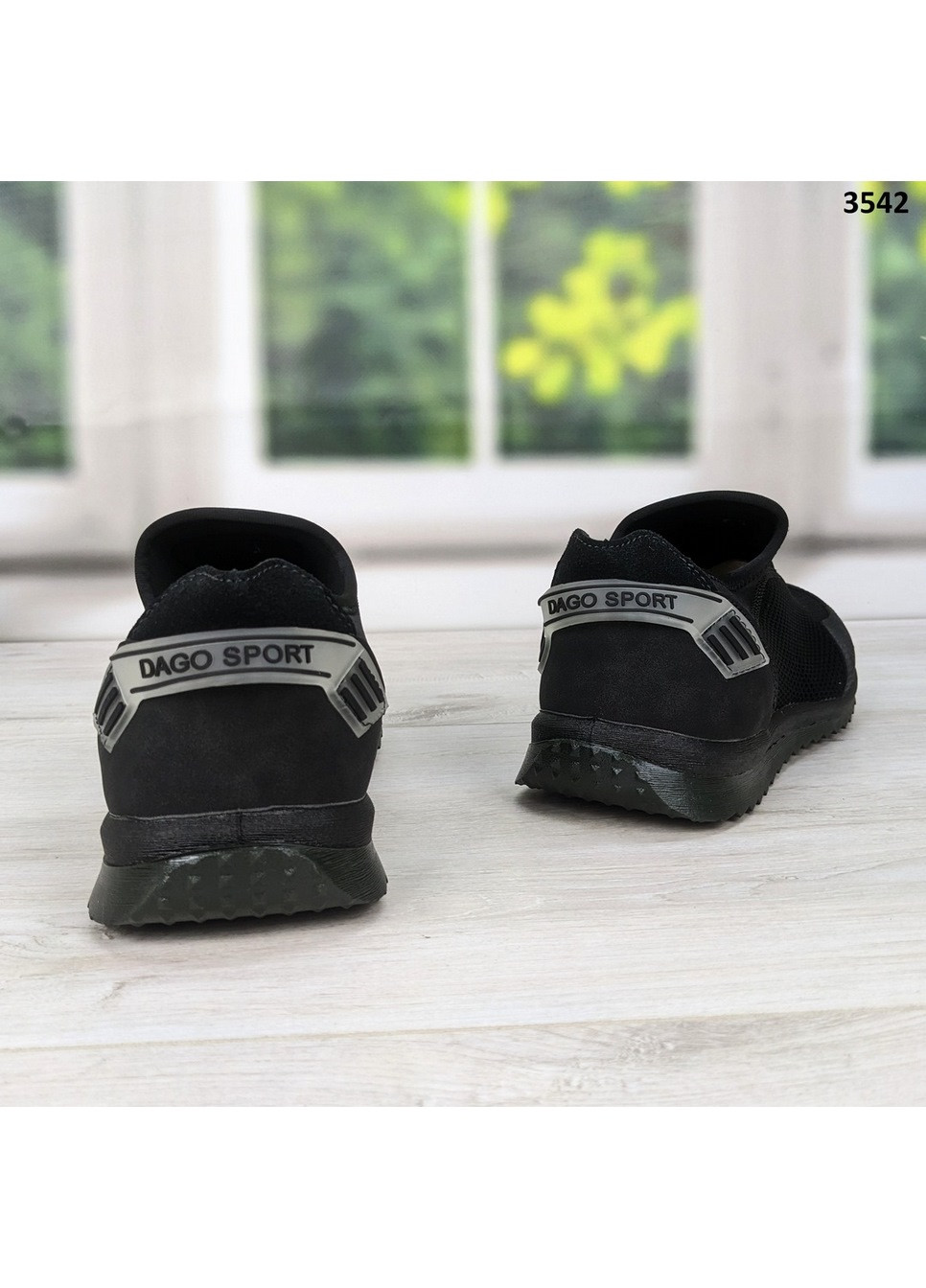 Чорні Осінні чоловічі кросівки мокасини сітка Dago