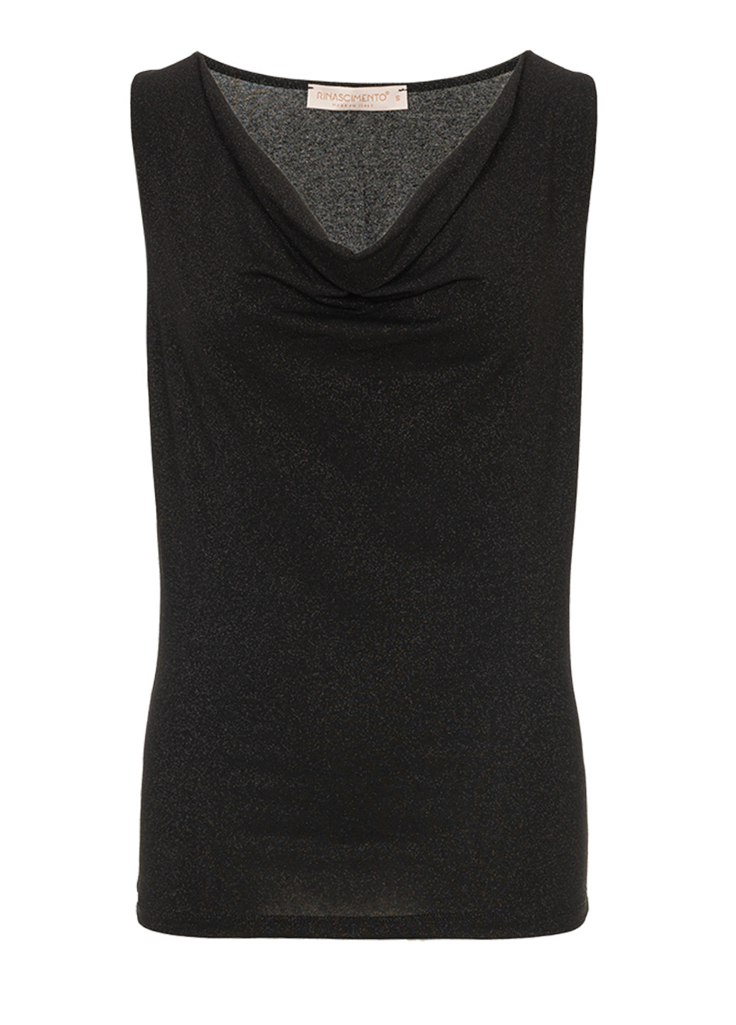 Черная летняя черная женская блузка без рукавов Rinascimento
