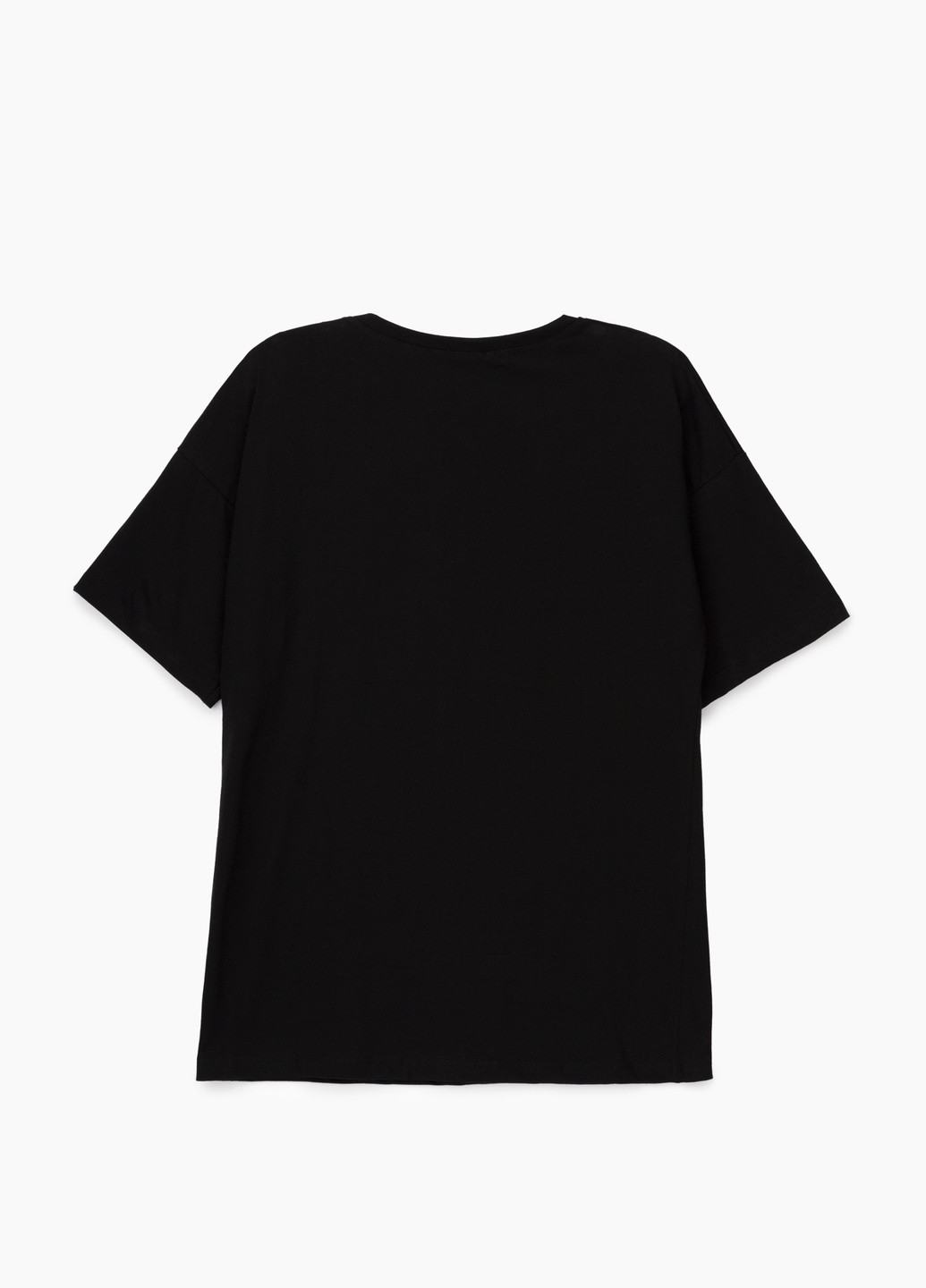 Черная летняя футболка Poncik