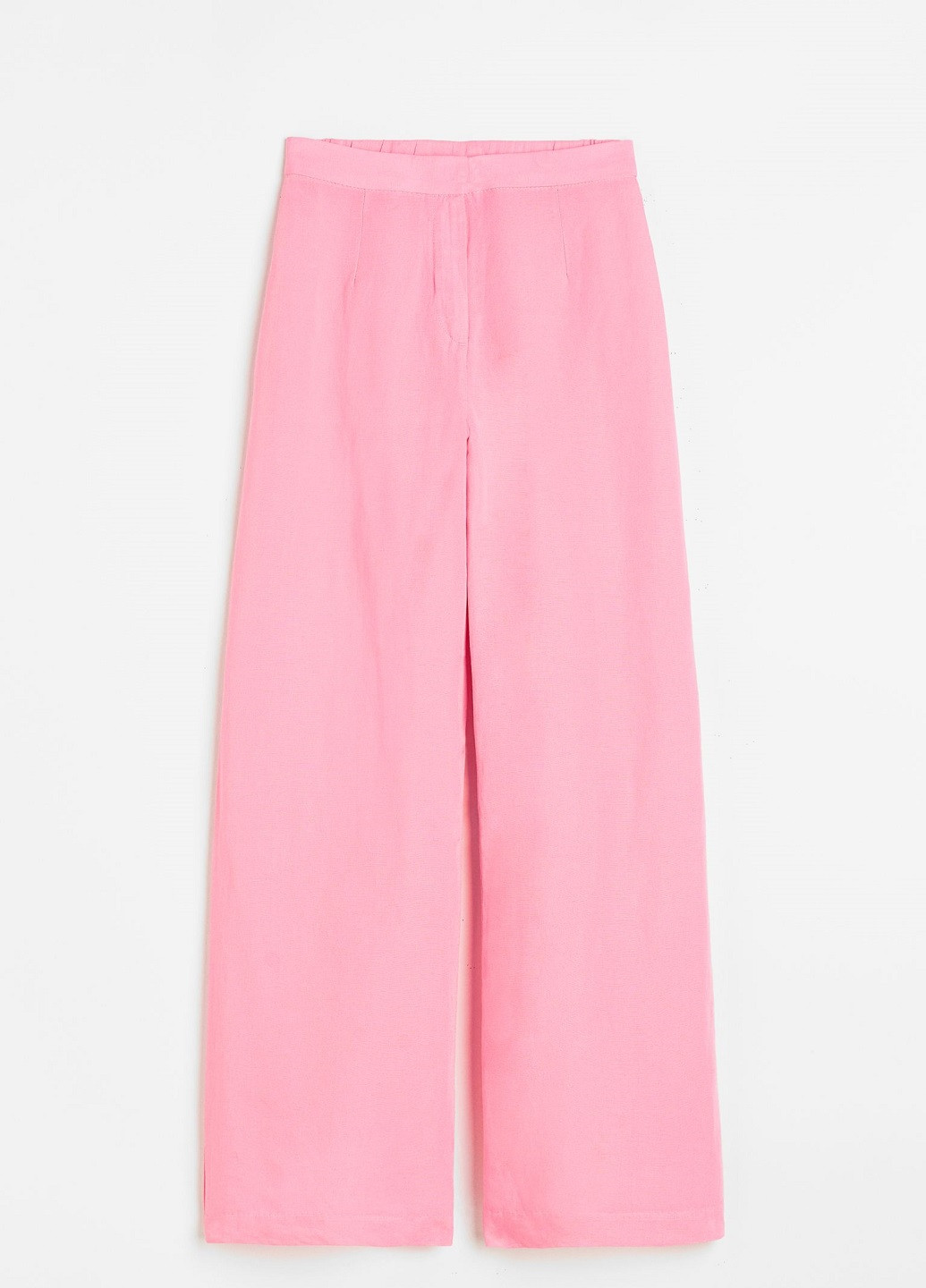 Светло-розовые классические летние брюки H&M