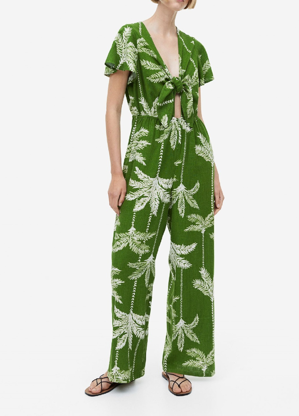 Комбинезон H&M рисунок зелёный кэжуал