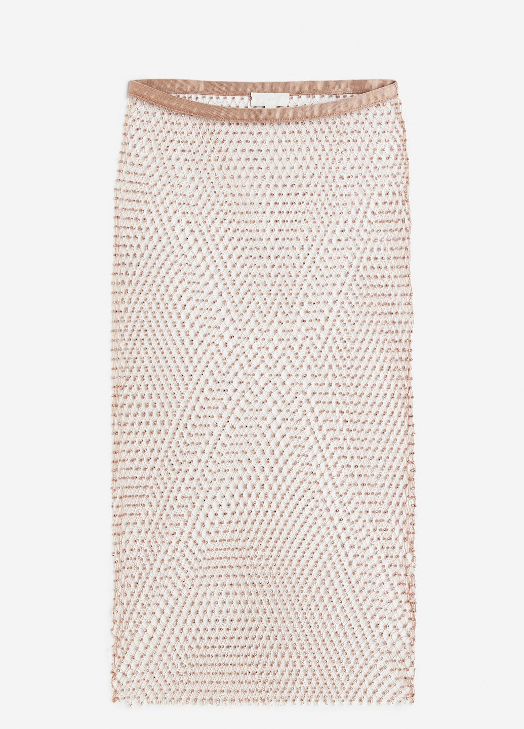 Бежевая коктейльный однотонная юбка H&M