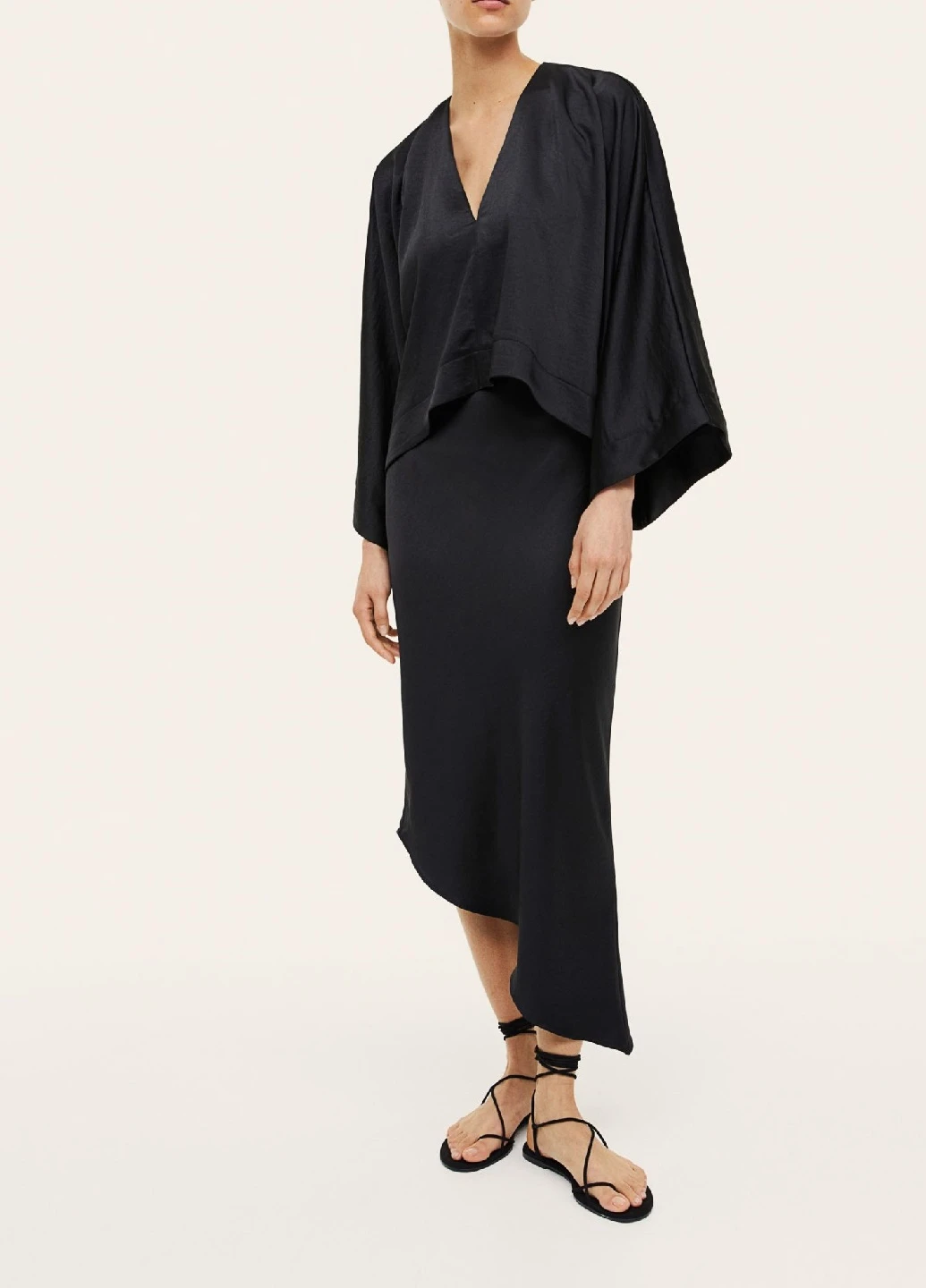 Черная кэжуал однотонная юбка H&M