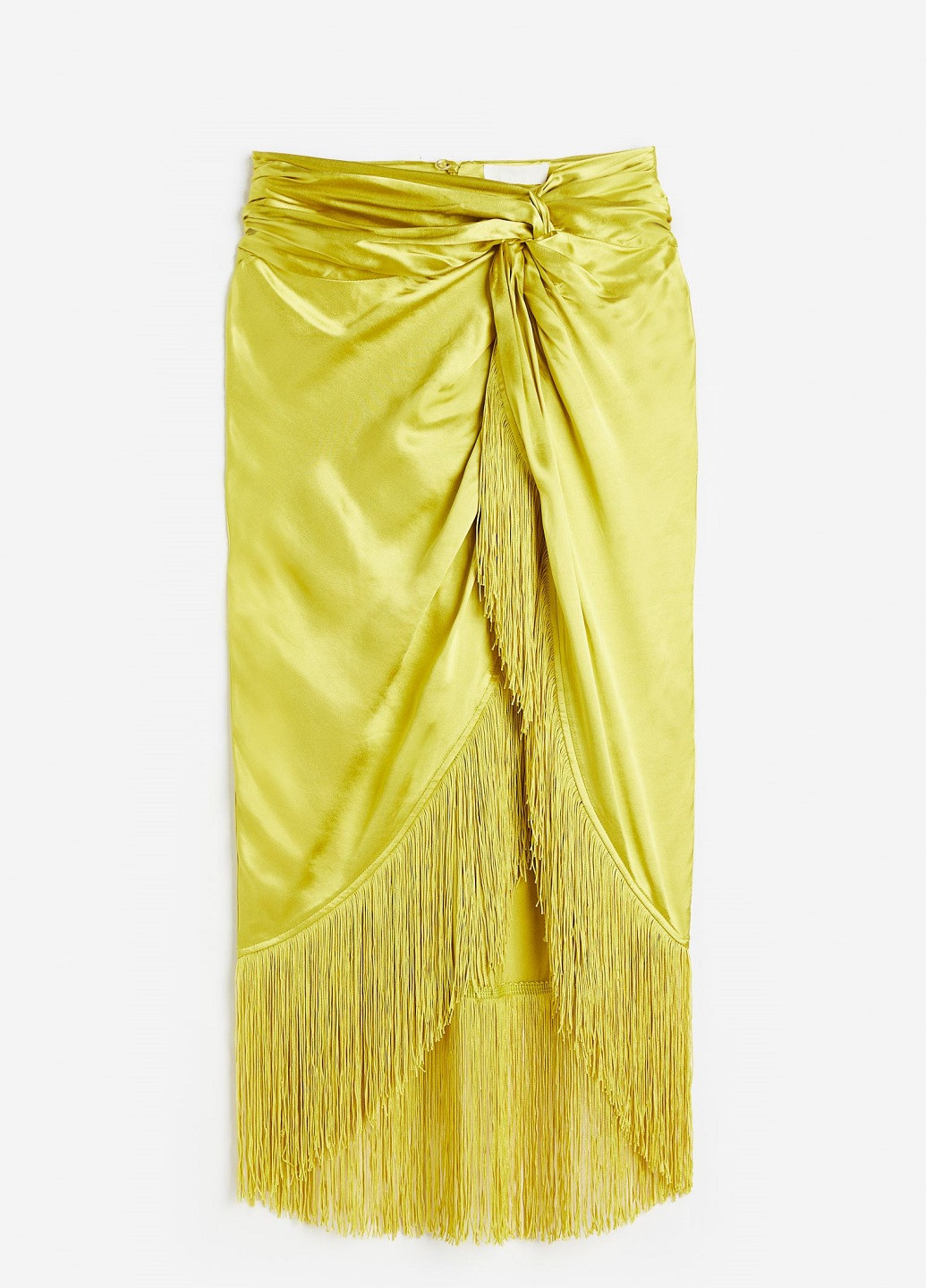 Желтая коктейльный однотонная юбка H&M