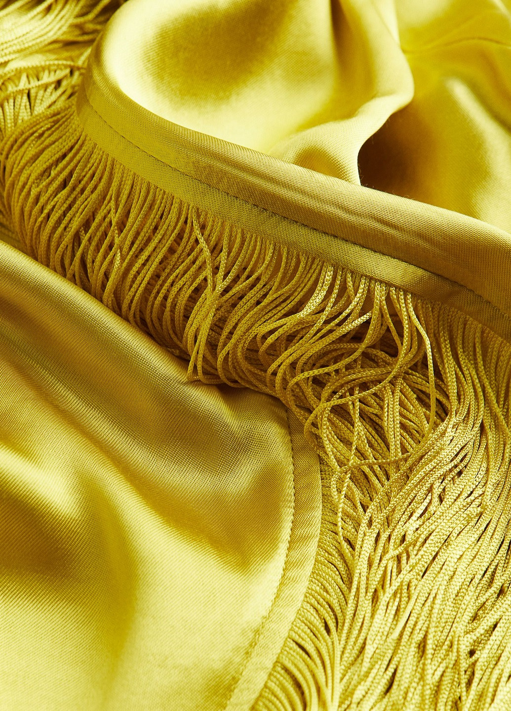 Желтая коктейльный однотонная юбка H&M