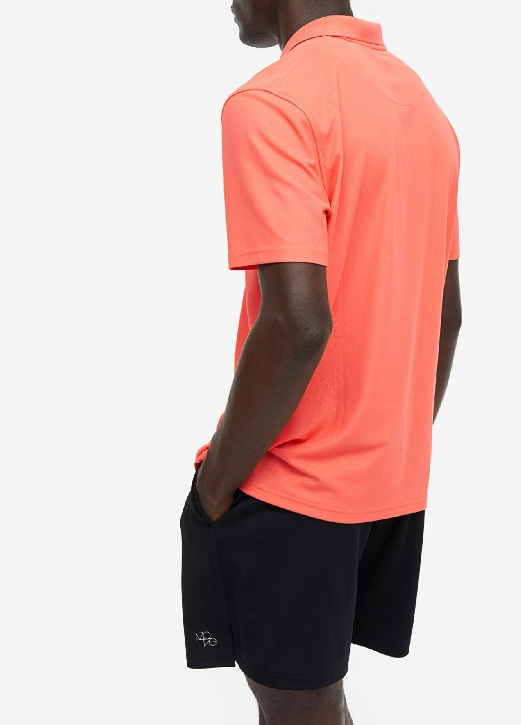 Коралловая футболка-поло для мужчин H&M