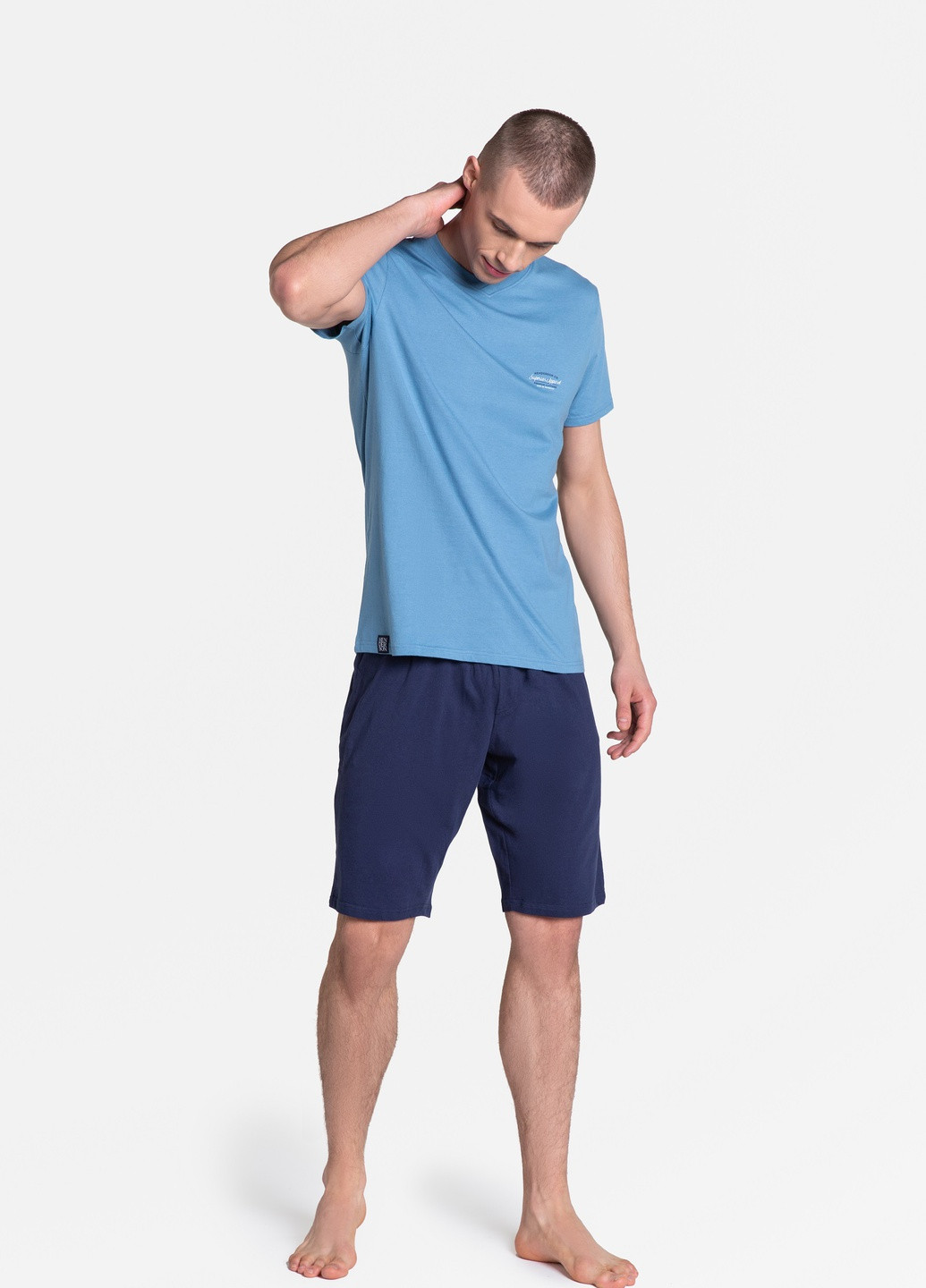 Чоловічий бавовняний домашній комплект футболка і шорти Duty Henderson (259752971)