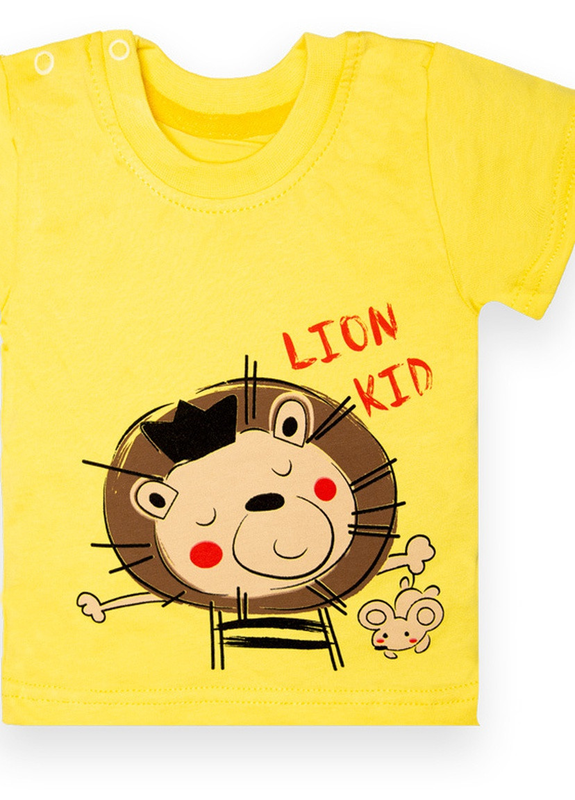 Желтая летняя детская футболка для малыша ft-22-1/1 GABBI