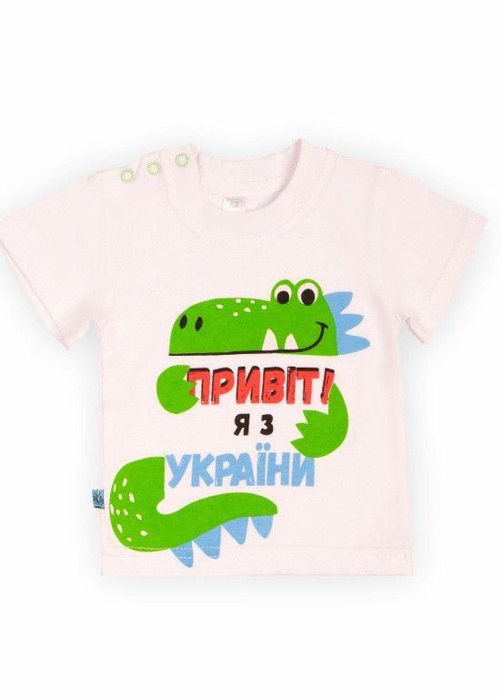 Белая летняя детская футболка для мальчика ft-23-3/1 GABBI