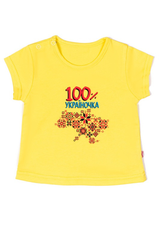 Жовта літня дитяча футболка для дівчинки ft-23-2/1 GABBI
