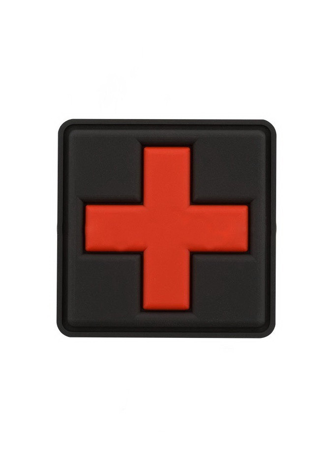 Шеврон резиновый "Медик" червоний Хрест раз. 3*3 см 4PROFI (259787602)