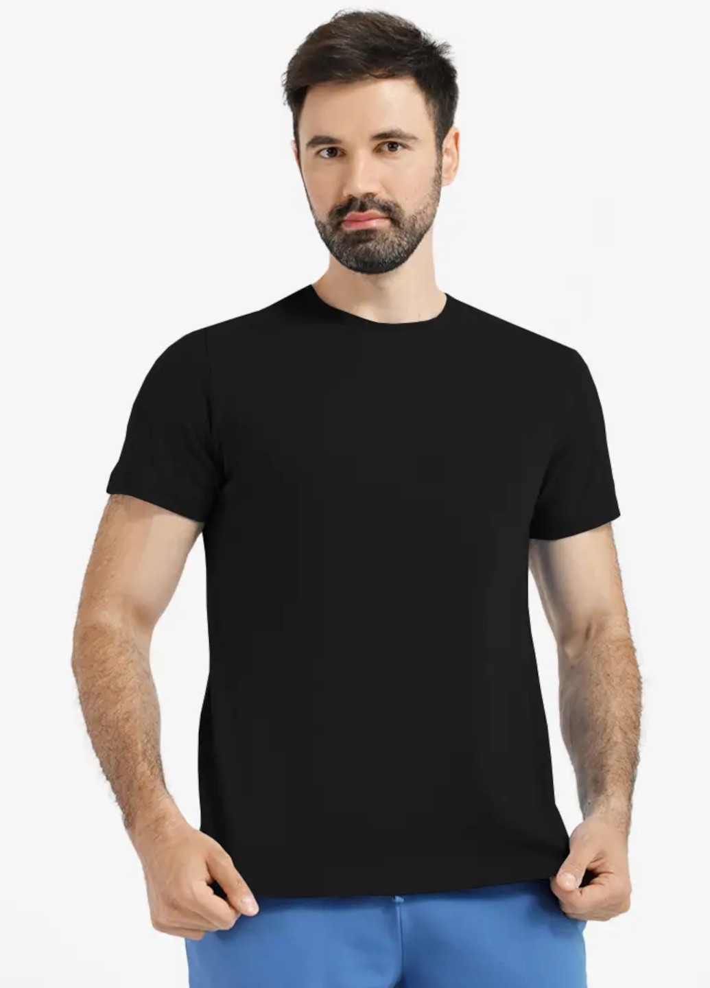 Чорна футболка чоловіча з коротким рукавом Роза