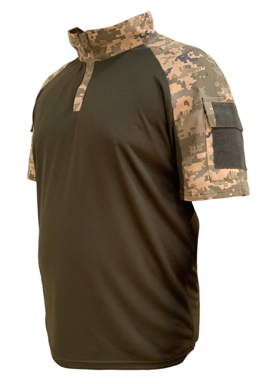 Комбінована сорочка tactic4profi убакс саржа-кулмакс піксель-хакі з коротким рукавом 3xl з коротким рукавом 4PROFI