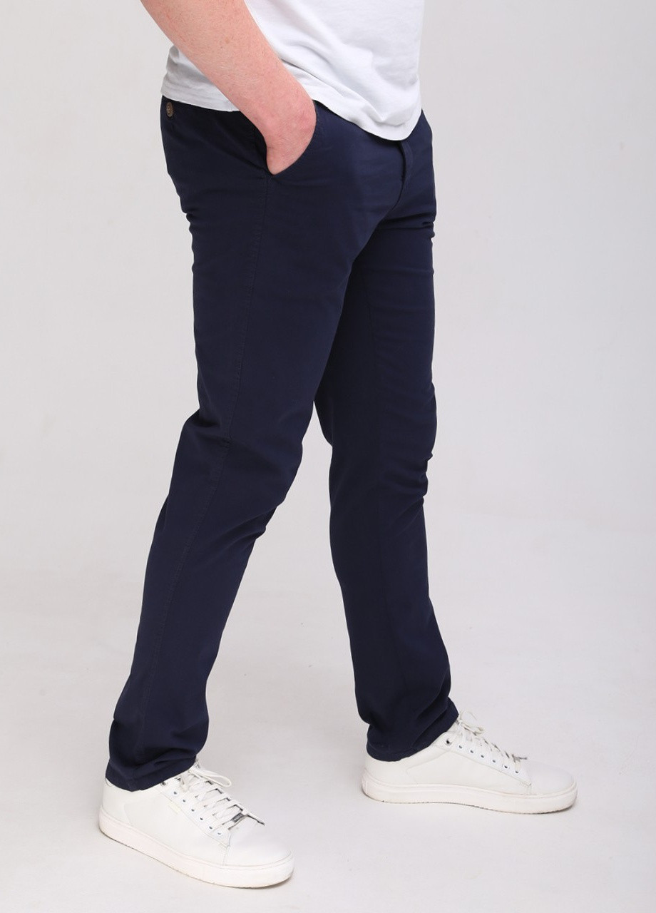 Штани чоловічі темно-сині тонкі коса кишеня Wise Прямая (259735332)