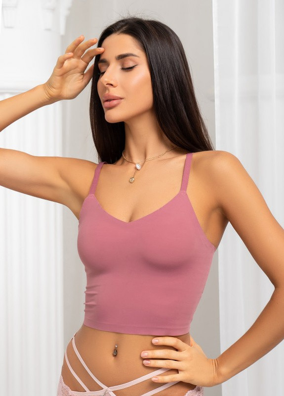 Темно-розовый бесшовный топ на бретельках Magnet (259734882)