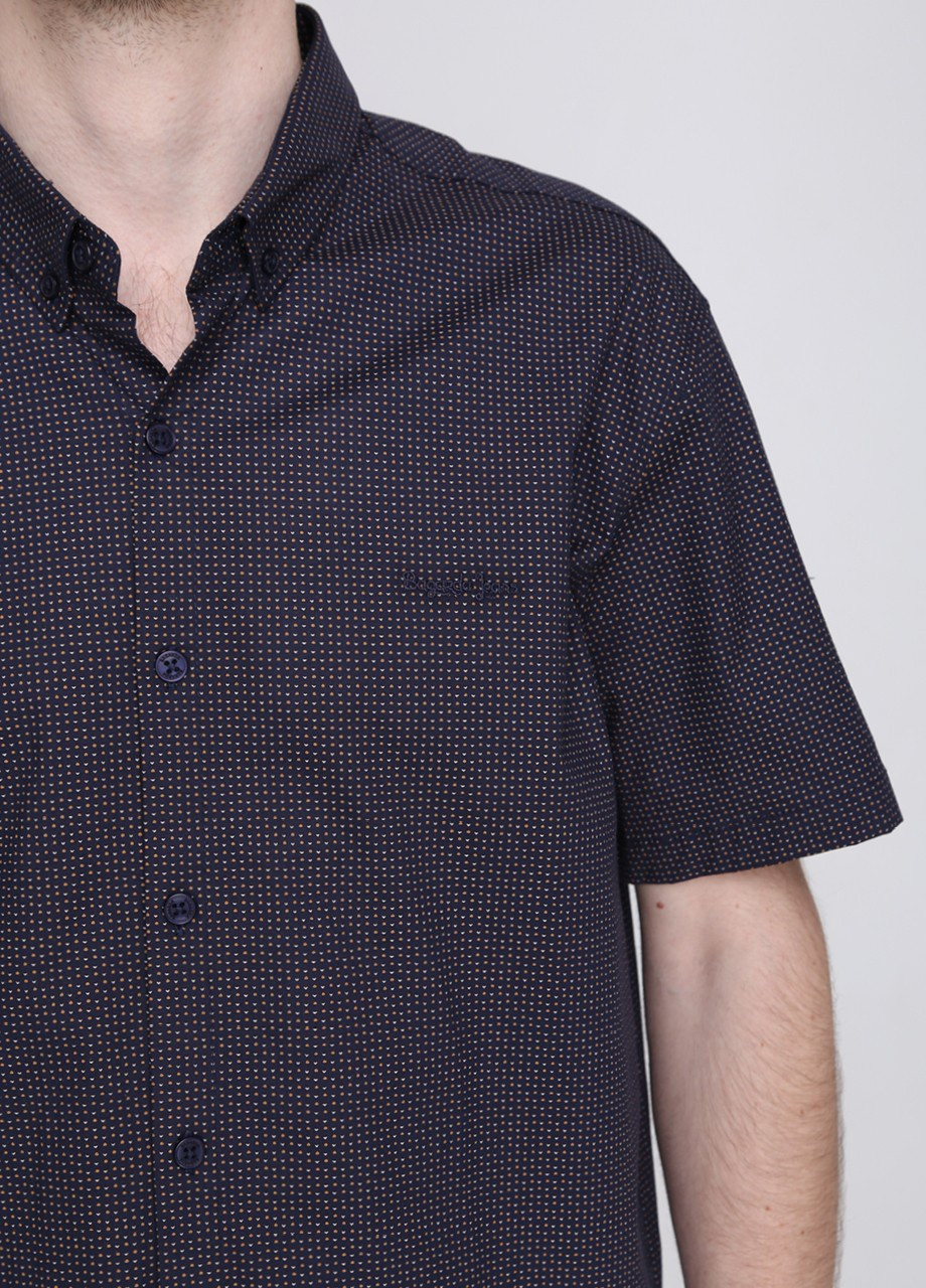 Темно-синяя повседневный рубашка в горошек Bagarda