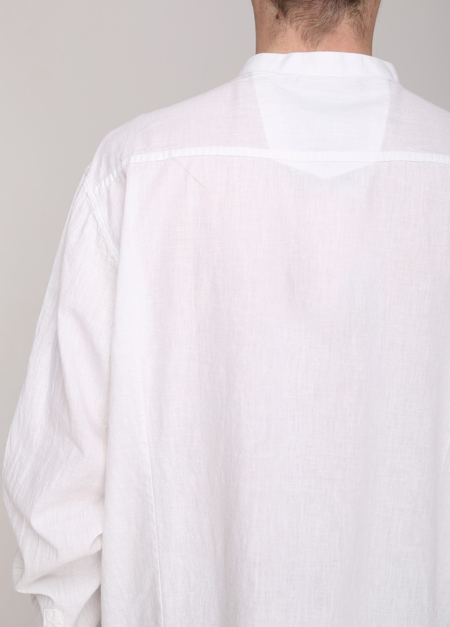 Белая повседневный рубашка однотонная Jean Piere