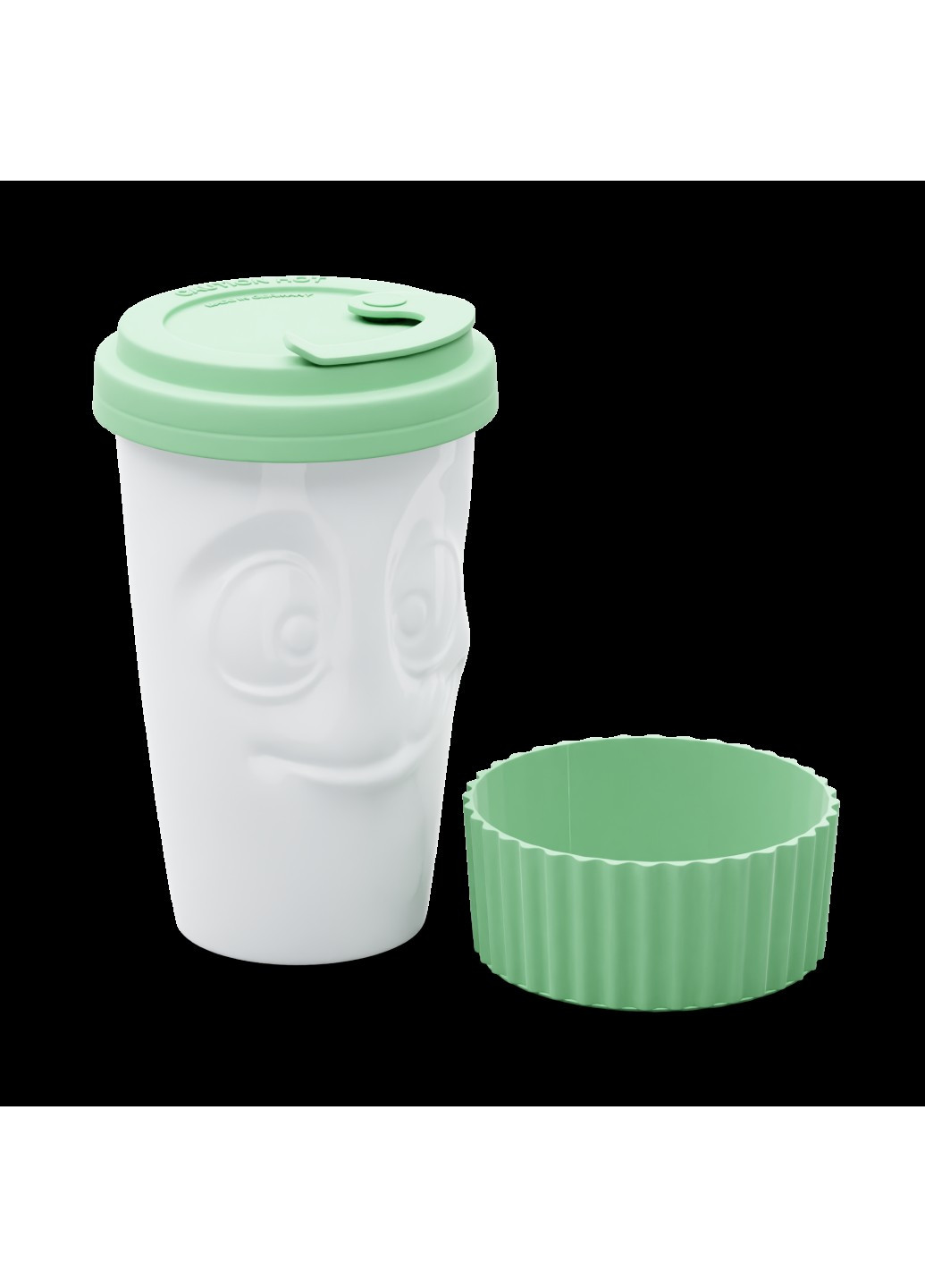 Чашка с крышкой "Вкусность"; (400 мл); фарфор; мята Tassen (259770269)