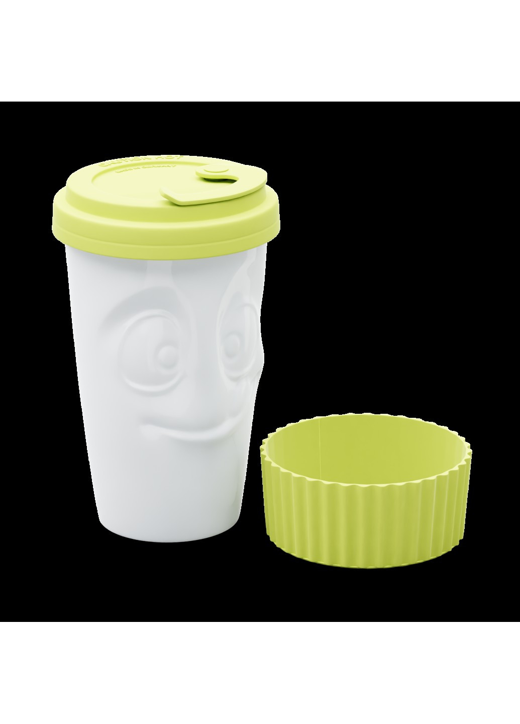 Чашка с крышкой "Вкусность"; (400 мл); фарфор; лайм Tassen (259770277)