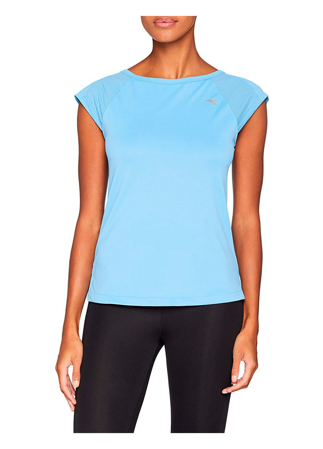 Голубая женская футболка regular fit, s, голубой (102.172947_65183_01) Diadora