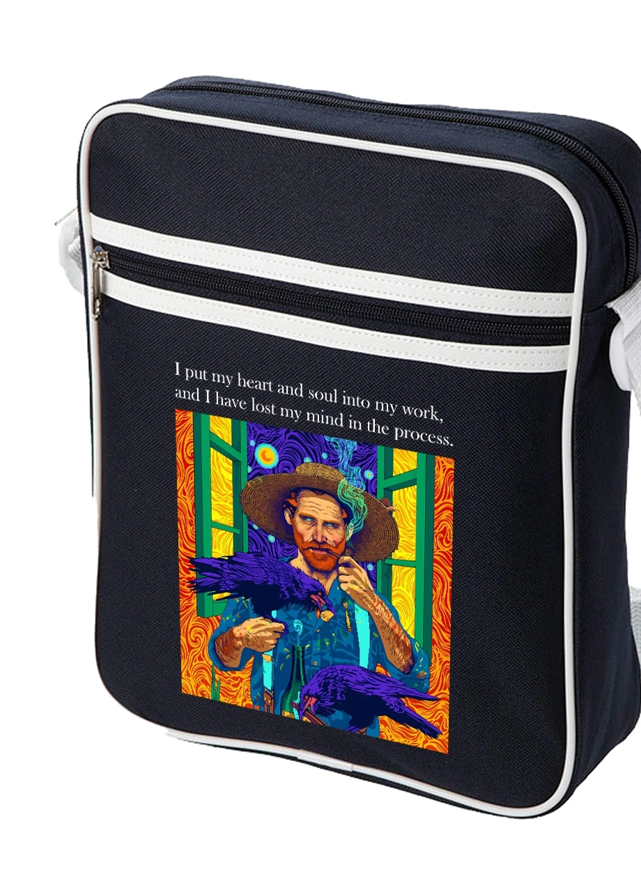 Сумка-месенджер Вінсент Ван Гог Ворон (Vincent van Gogh) Синій (92289-2961-NB) MobiPrint (259887282)