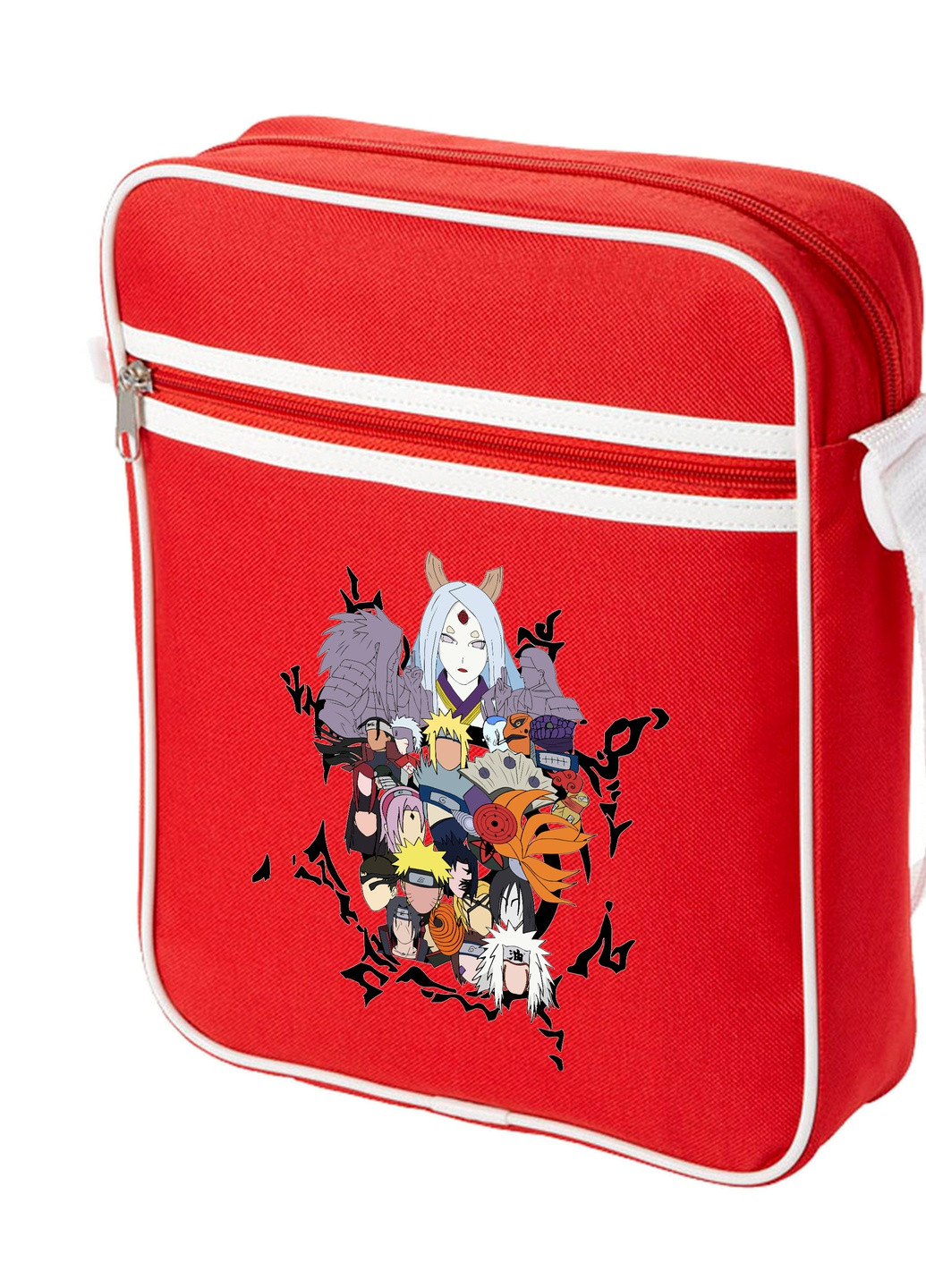 Сумка-месенджер Наруто (Naruto) Червоний (92289-3334-RD) MobiPrint (259886378)