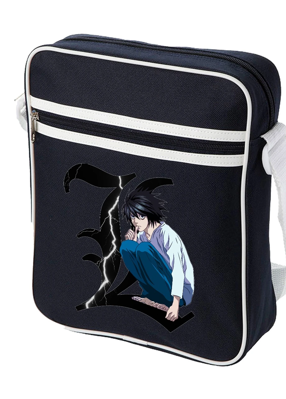 Сумка-мессенджер Эл Лоулайт Тетрадь смерти ( L Death Note) Синий (92289-2826-NB) MobiPrint (259887353)