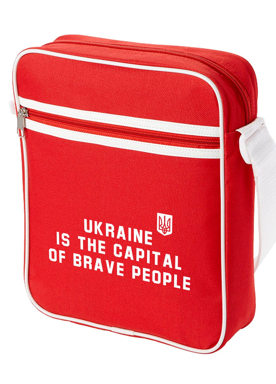 Сумка-месенджер Україна - столиця сміливих людей Червоний (92289-3763-RD) MobiPrint (259888000)