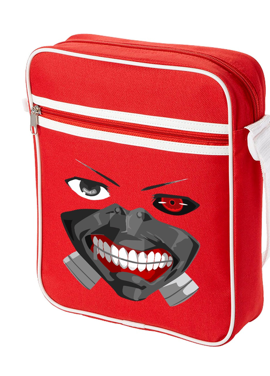 Сумка-мессенджер Токийский гуль Кэн Канэки маска(Tokyo Ghoul in mask) Красный (92289-3525-RD) MobiPrint (259887501)