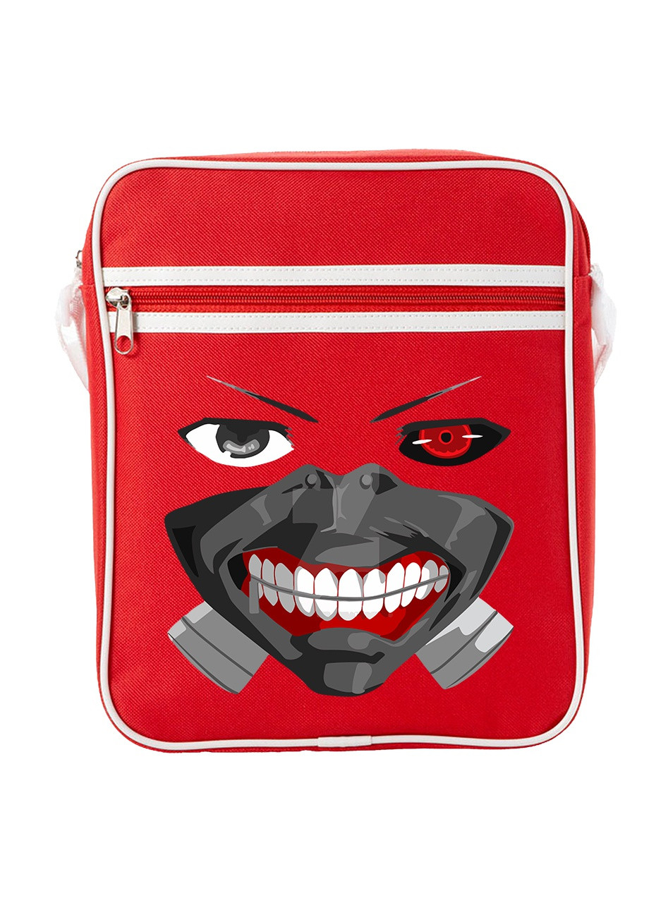 Сумка-мессенджер Токийский гуль Кэн Канэки маска(Tokyo Ghoul in mask) Красный (92289-3525-RD) MobiPrint (259887501)