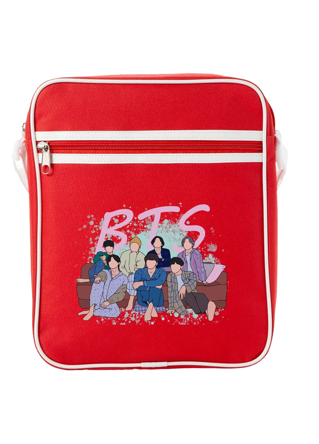 Сумка-месенджер БТС (BTS) Червоний (92289-3256-RD) MobiPrint (259886750)