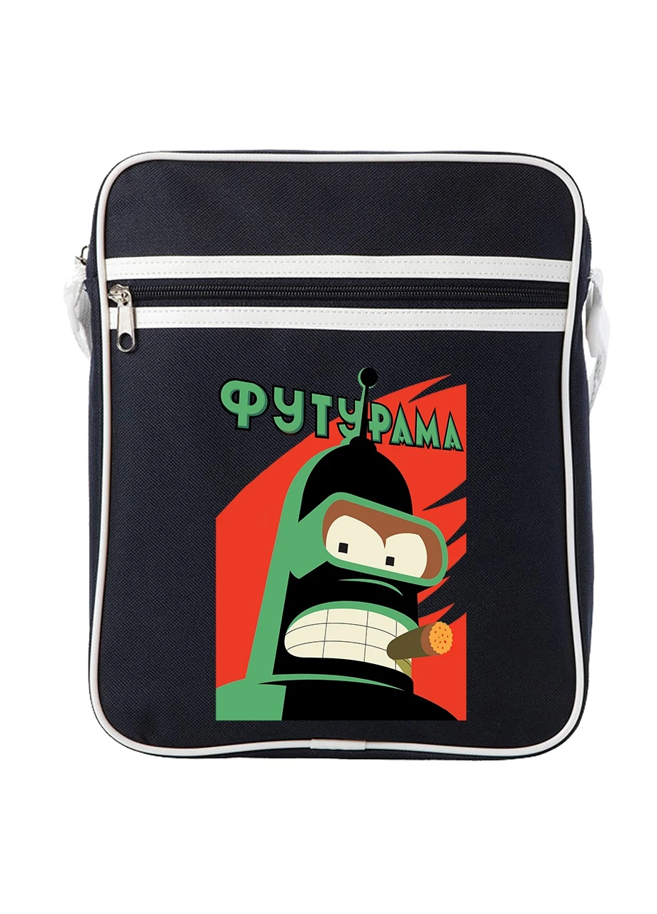 Сумка-месенджер Бендер Футурама (Bender Futurama) Синій (92289-2864-NB) MobiPrint (259886712)