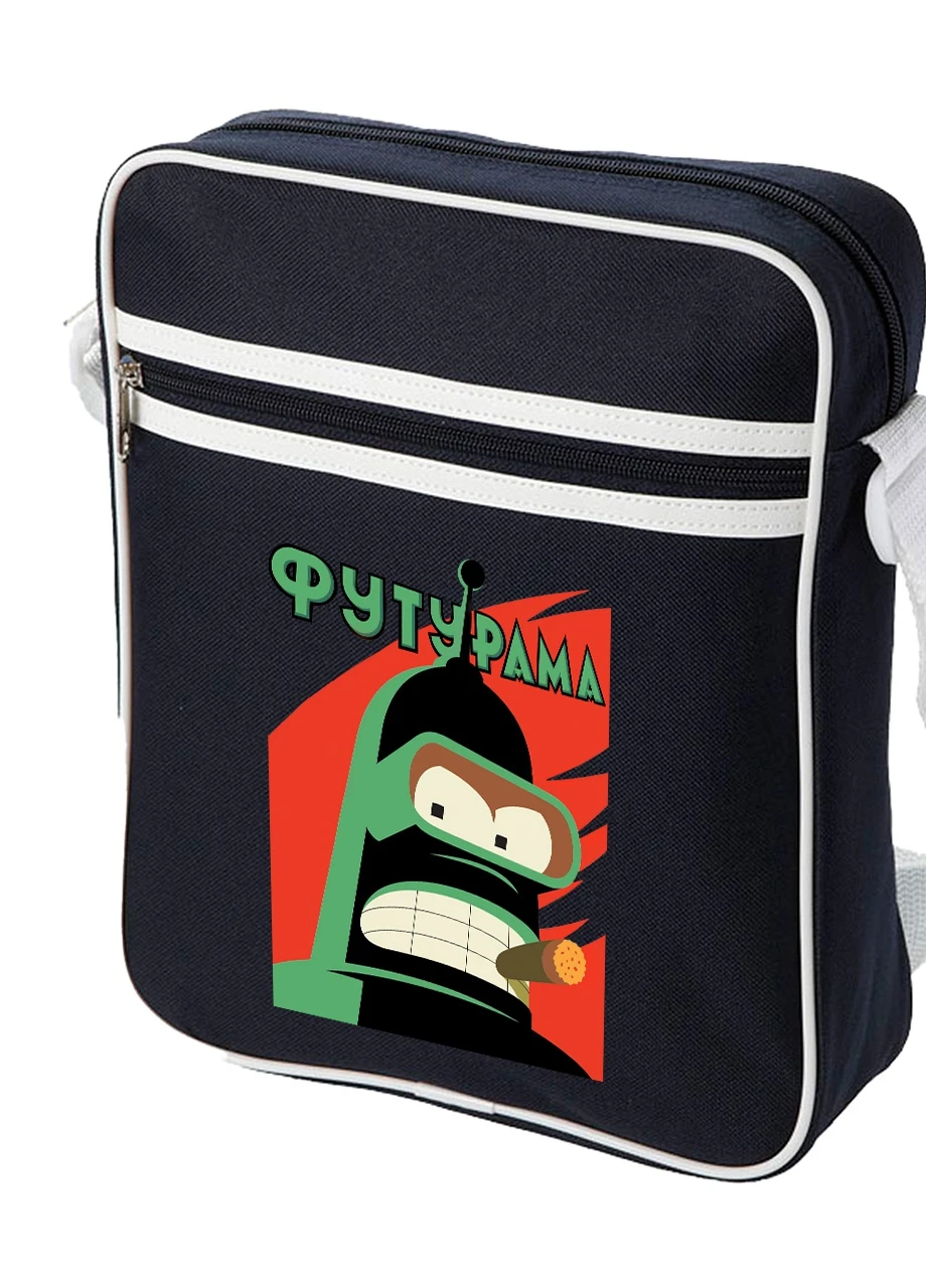 Сумка-месенджер Бендер Футурама (Bender Futurama) Синій (92289-2864-NB) MobiPrint (259886712)