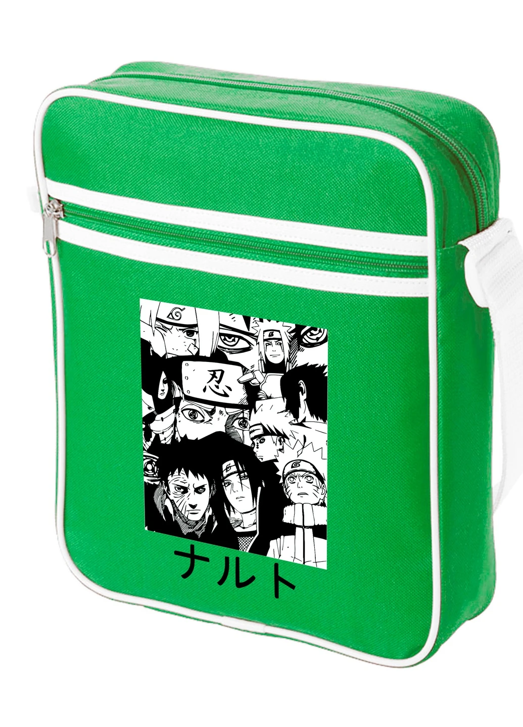 Сумка-мессенджер Наруто (Naruto) Зеленый (92289-3045-KG) MobiPrint (259887030)