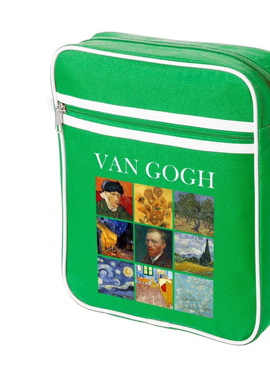 Сумка-месенджер Вінсент Ван Гог Картини (Vincent van Gogh) Зелений (92289-2960-KG) MobiPrint (259885807)