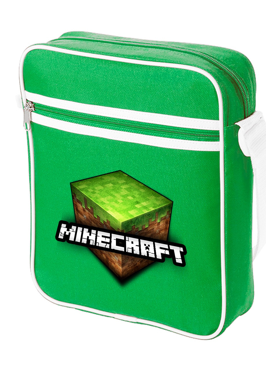 Сумка-мессенджер Майнкрафт (Minecraft) Зеленый (92289-1174-KG) MobiPrint (259887210)