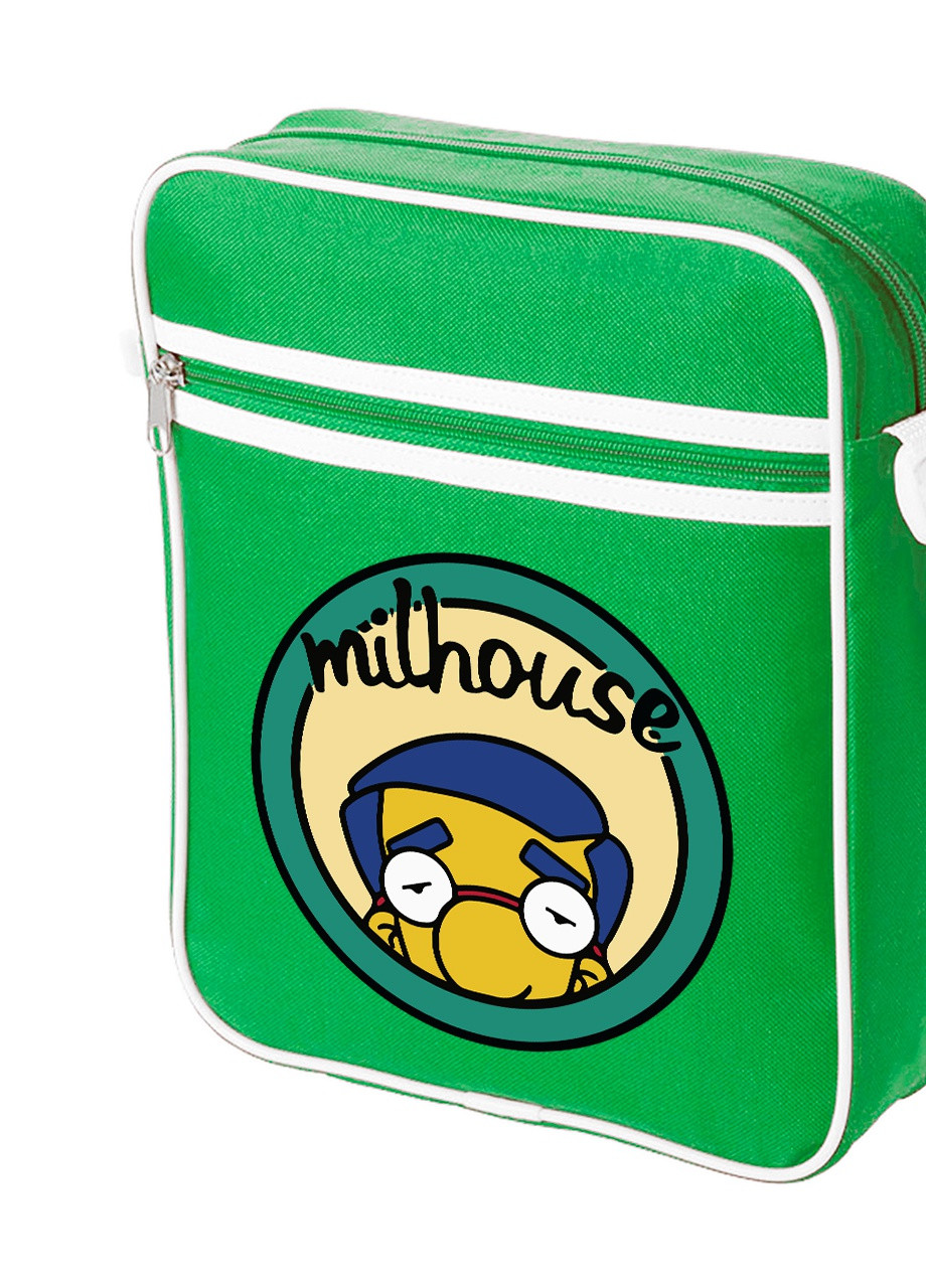Сумка-мессенджер Милхаус Ван Хутен Симпсоны (Milhouse The Simpsons) Зеленый (92289-3464-KG) MobiPrint (259887639)